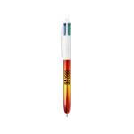 Penna a sfera in plastica con finitura metallica e inchiostro 4 colori Flags BIC® vista area di stampa