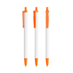 Penna a sfera in plastica con meccanismo a scatto e inchiostro blu Clic Stic BIC® color arancione