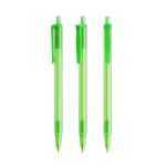 Penna a sfera in plastica con meccanismo a scatto e inchiostro blu Clic Stic BIC® color verde trasparente