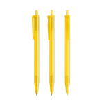 Penna a sfera in plastica con meccanismo a scatto e inchiostro nero Clic Stic BIC® color giallo trasparente