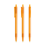 Penna a sfera in plastica con meccanismo a scatto e inchiostro nero Clic Stic BIC® color arancione trasparente
