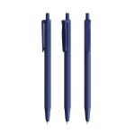 Penna a sfera in plastica con corpo in gomma Softfeel® e inchiostro blu BIC® color blu mare