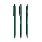 Penna a sfera in plastica con corpo in gomma Softfeel® e inchiostro blu BIC® color verde scuro