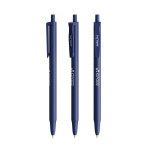 Penna a sfera in plastica con corpo in gomma Softfeel® e inchiostro nero BIC® color blu mare