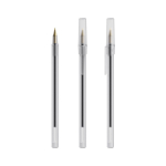 Penna a sfera in plastica dal design classico con scrittura nera Round Stic BIC® color bianco trasparente