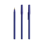 Penna a sfera in plastica dal design classico con scrittura nera Round Stic BIC® color blu mare