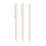 Penna a sfera in plastica con pulsante retrattile e inchiostro nero BIC® color bianco