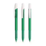 Penna a sfera in plastica con pulsante retrattile e inchiostro nero BIC® color verde trasparente