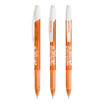 Portamine in plastica BIC® con clip resistente e meccanismo retrattile color arancione trasparente