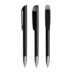 Penna a sfera in plastica con sezione metallica cromata e inchiostro blu BIC® color nero