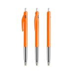 Penna a sfera in plastica retrattile ed ergonomica con inchiostro blu BIC® color arancione