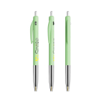 Penna a sfera in plastica retrattile ed ergonomica con inchiostro blu BIC® color verde pastello