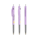 Penna a sfera in plastica retrattile ed ergonomica con inchiostro blu BIC® color lilla