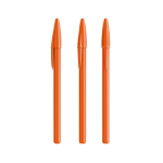 Penna a sfera in plastica con cappuccio classico e inchiostro nero Style BIC® color arancione