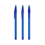 Penna a sfera in plastica con cappuccio classico e inchiostro nero Style BIC® color blu trasparente