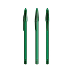 Penna a sfera in plastica con cappuccio classico e inchiostro nero Style BIC® color verde trasparente