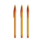 Penna a sfera in plastica con cappuccio classico e inchiostro nero Style BIC® color arancione trasparente