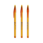 Penna a sfera in plastica con cappuccio classico e inchiostro nero Style BIC® color arancione trasparente
