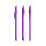 Penna a sfera in plastica con cappuccio classico e inchiostro nero Style BIC® color viola trasparente