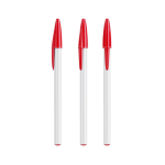 Penna a sfera in plastica con cappuccio classico e scrittura blu Style BIC® color rosso