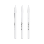 Penna a sfera in plastica con cappuccio classico e scrittura blu Style BIC® color bianco