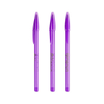 Penna a sfera in plastica con cappuccio classico e scrittura blu Style BIC® color viola trasparente