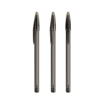 Penna a sfera in plastica con cappuccio classico e scrittura blu Style BIC® color nero trasparente