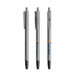 Penna a sfera in plastica con funzione touch e scrittura nera Clic Stic BIC® color argento