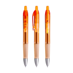 Penna a sfera in plastica retrattile con inchiostro blu Intensity® Gel Clic BIC® color arancione trasparente