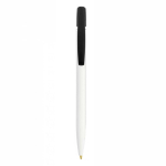 Penna BIC® in materiale 100% biodegradabile con inchiostro nero color bianco