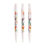 Penna a sfera in plastica con clip personalizzabile e inchiostro blu BIC® color bianco