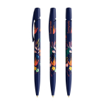 Penna a sfera in plastica con impugnatura ergonomica e inchiostro nero BIC® color blu mare