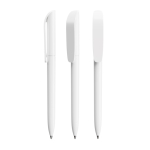 Penna a sfera in plastica con grande clip e inchiostro nero BIC® color bianco