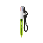 Penna a sfera in plastica con lanyard, inchiostro 3 colori e 1 evidenziatore BIC® vista area di stampa