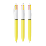 Penna a sfera in plastica con fusto giallo e inchiostro a 4 colori Sun BIC® color giallo