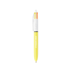 Penna a sfera in plastica con fusto giallo e inchiostro a 4 colori Sun BIC® vista area di stampa