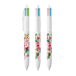Penna a sfera in plastica BIC® con inchiostro in 4 colori originali color bianco