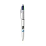 Penna a sfera in plastica con finitura metallica e inchiostro a 4 colori BIC® vista area di stampa