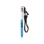 Penna a sfera in plastica con finitura metallizzata e inchiostro a 4 colori Shine BIC® vista area di stampa