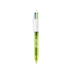 Penna in plastica con evidenziatore a punta fine e inchiostro 4 colori Fluo BIC® vista area di stampa
