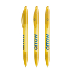 Penna a sfera in plastica dal fusto largo con scrittura blu Wide Body BIC® color giallo trasparente