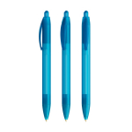 Penna a sfera in plastica dal fusto largo con scrittura blu Wide Body BIC® color azzurro trasparente