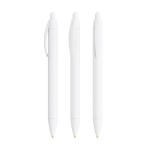 Penna a sfera in plastica a scatto con fusto largo e inchiostro nero Wide Body BIC® color bianco