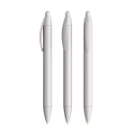 Penna a sfera in plastica a scatto con fusto largo e inchiostro nero Wide Body BIC® color argento