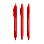 Penna a sfera in plastica a scatto con fusto largo e inchiostro nero Wide Body BIC® color rosso trasparente
