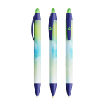 Penna a sfera in plastica a scatto con fusto largo e inchiostro nero Wide Body BIC® color blu mare