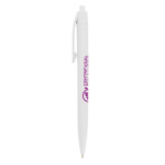 Penna a sfera in plastica con meccanismo retrattile e scrittura blu BIC® color bianco
