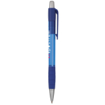 Penna a sfera in plastica traslucida con inchiostro blu Striped Grip BIC® color blu