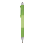 Penna a sfera in plastica traslucida con inchiostro blu Striped Grip BIC® color lime