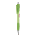 Penna a sfera in plastica traslucida con inchiostro blu Striped Grip BIC® color lime